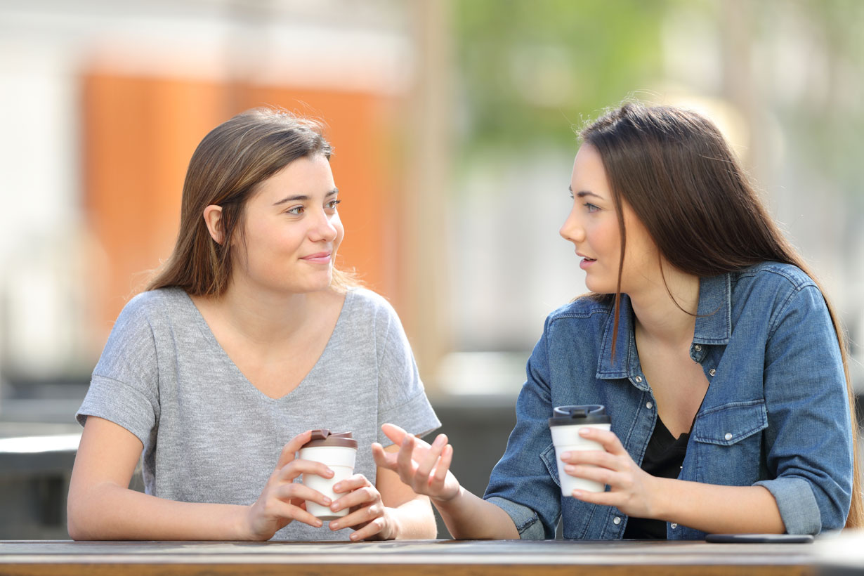 female friends talking