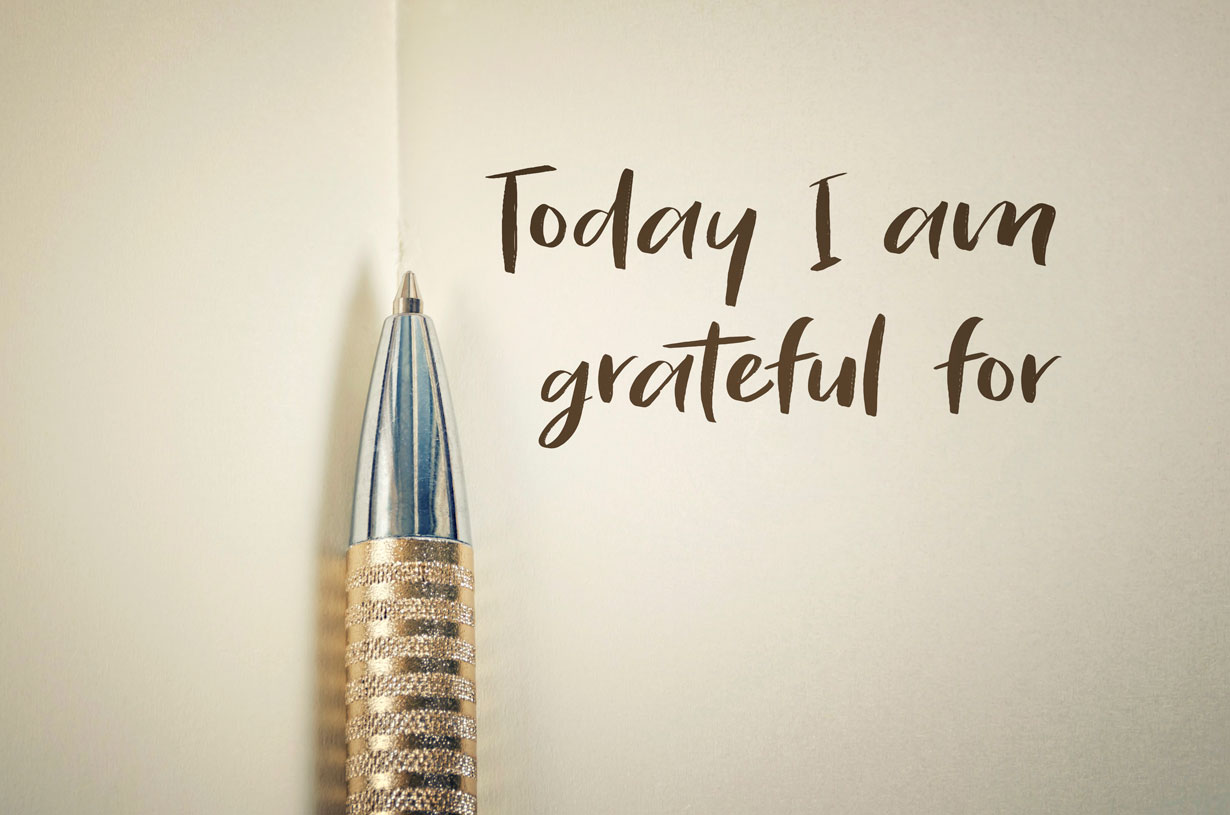 Writing and pen: Today I am grateful for...