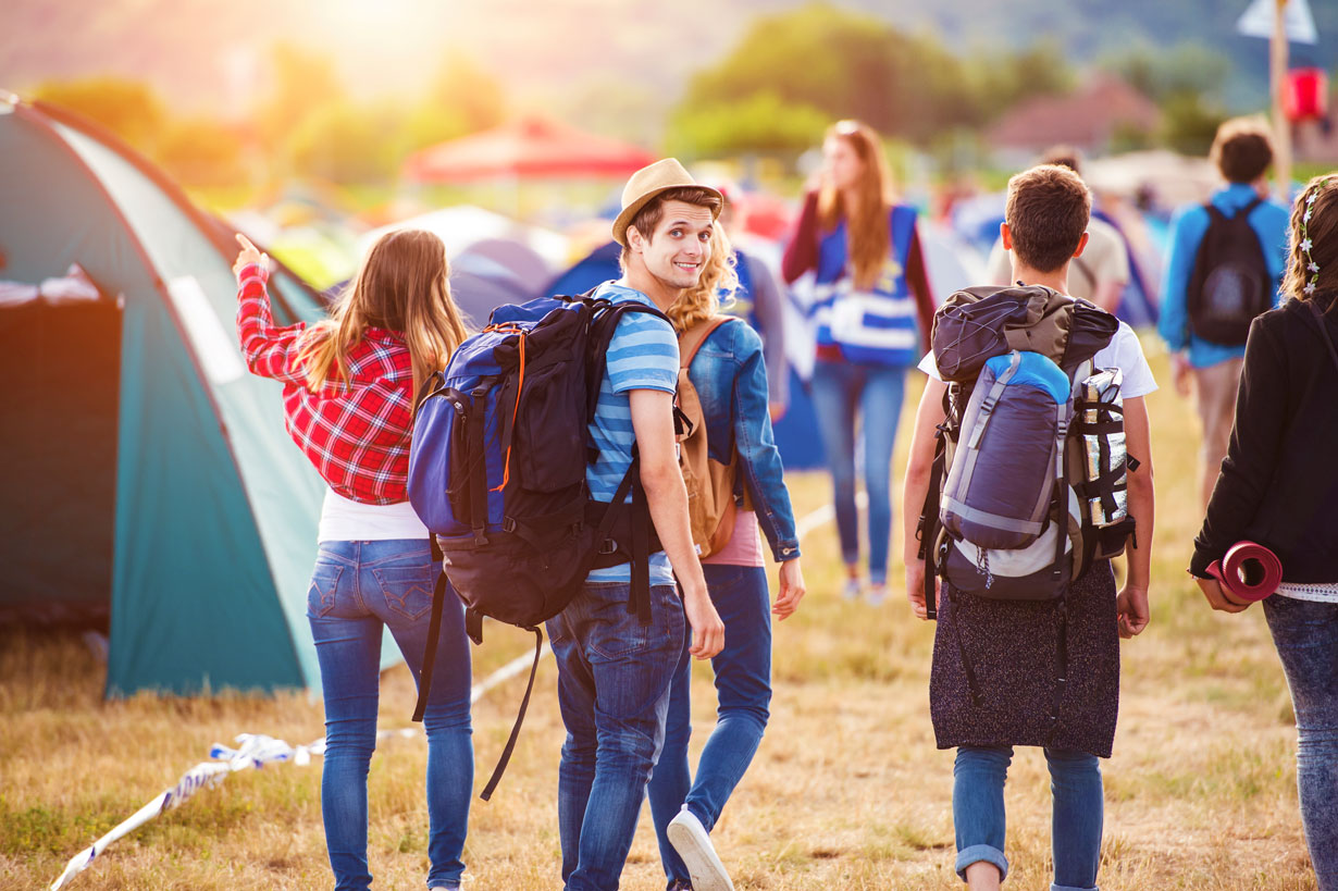 People at a festival