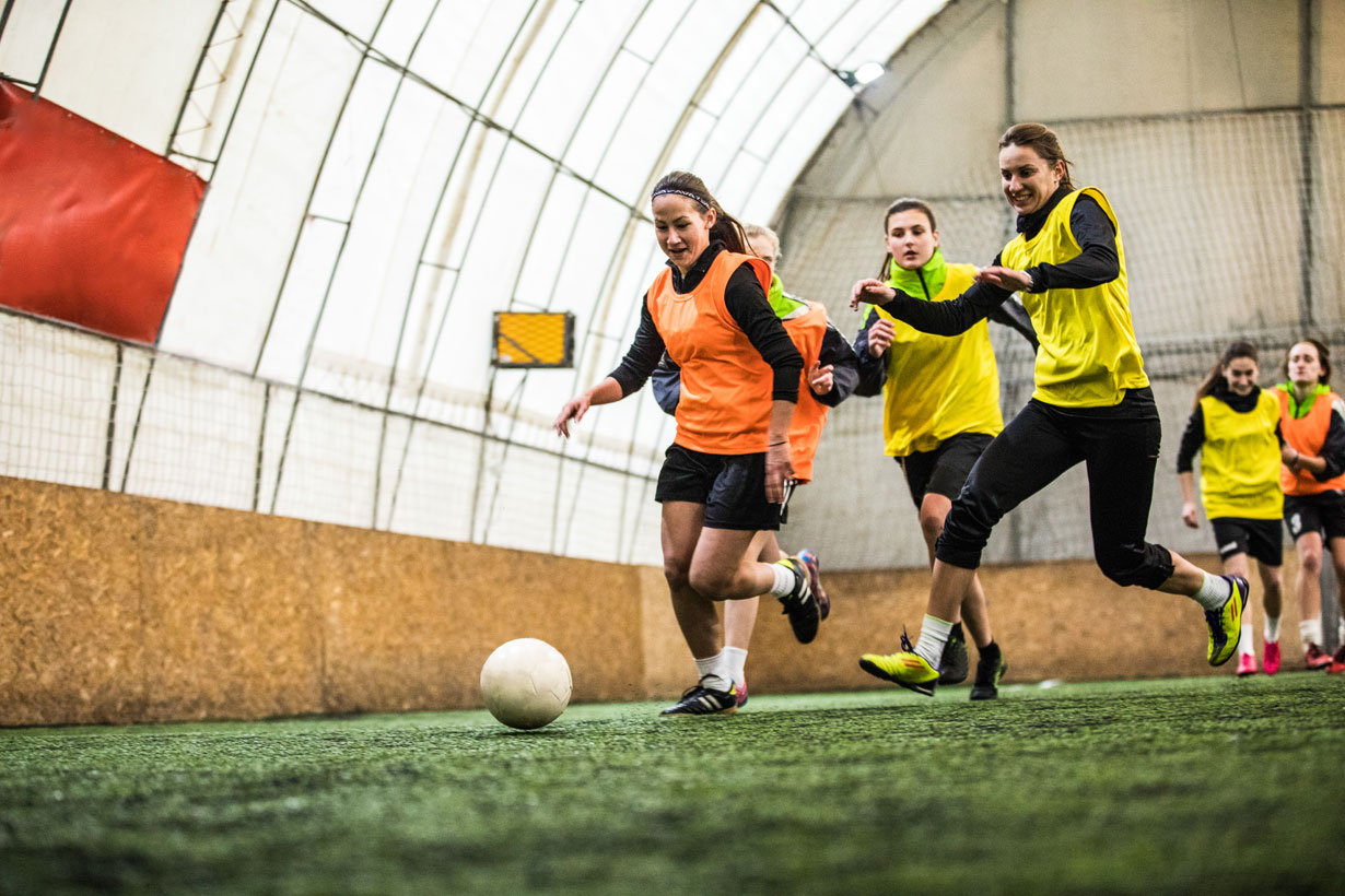 Women playing football