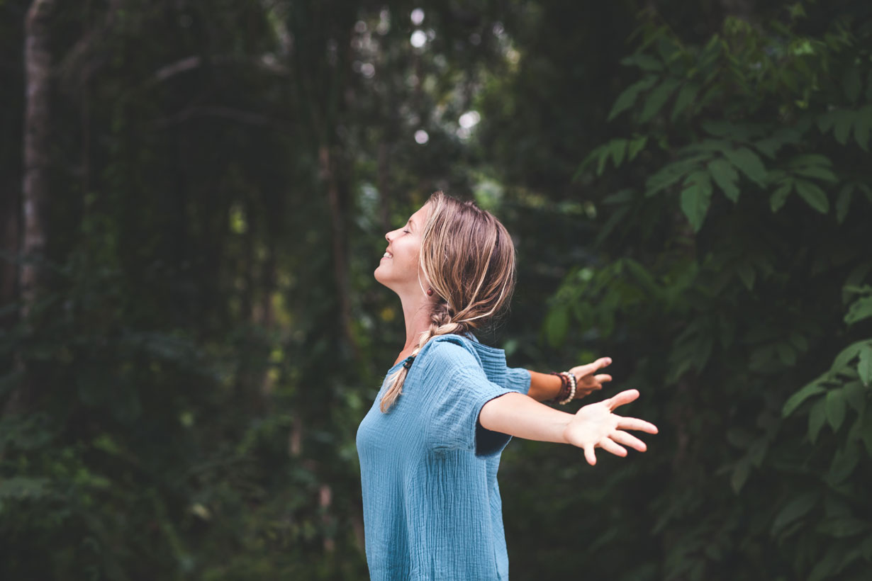 Woman enjoying the outdoors